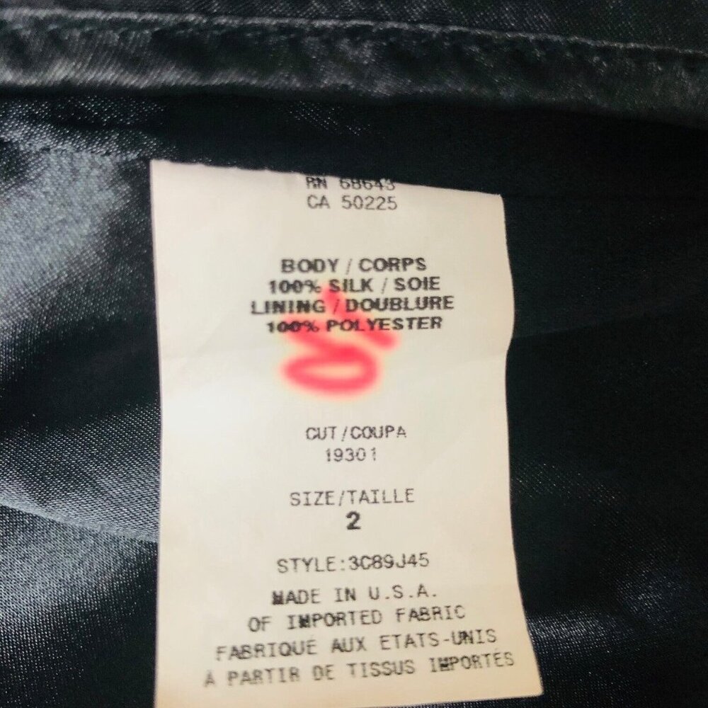 NWT ABS Silk Cocktail Dress Women's 2 LBD Balloon Slv Lined USA $260 Neiman Marc - Picture 7 of 11